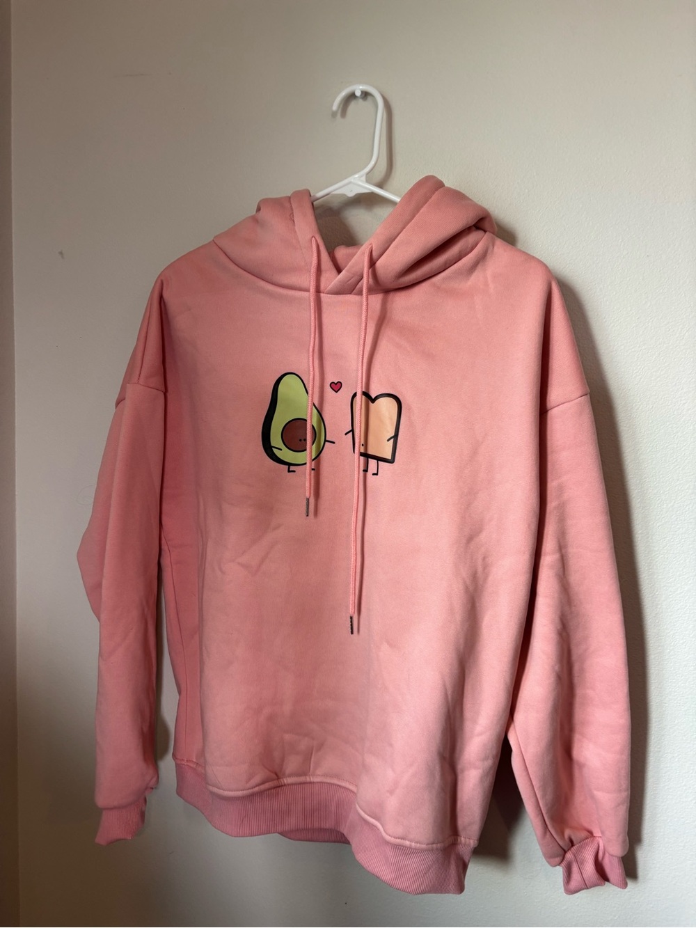 Pink Avocado & Toast Graphic Hoodie
